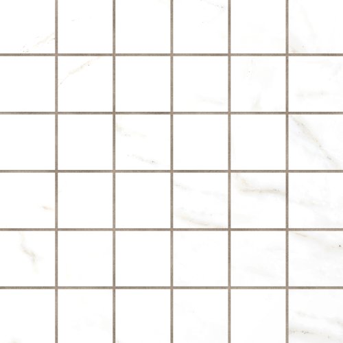 Мозаика Estima Mosaic/ID01_PS/30x30/5x5 Ideal White 30x30 белая полированная под камень, чип 5x5 квадратный