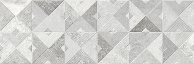 Настенная плитка ALMA Ceramica TWA11MAS017 Mars 60x20 белая / серая матовая под геометрию