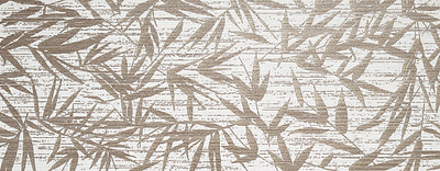 Настенная плитка La Platera LPL_SH_WL35 Shui Teal Leaves 90x35 белая матовая под обои / флористику