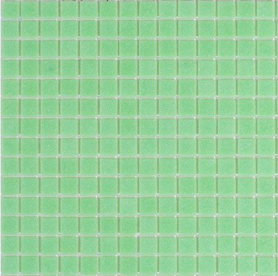 Мозаика ROSE MOSAIC A21 Matrix color 1 (размер чипа 10x10 мм) 31.8x31.8 зеленая глянцевая моноколор