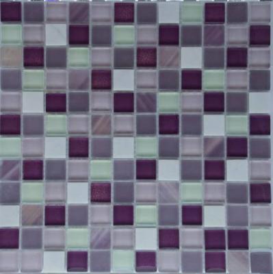 G033  Violet mix мозаика мрамор и стекло 305х305 чип 25х25