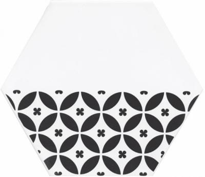 Декор Kerama Marazzi NT\A208\SG2300 Буранелли 23.1x20 черно-белый матовый с орнаментом