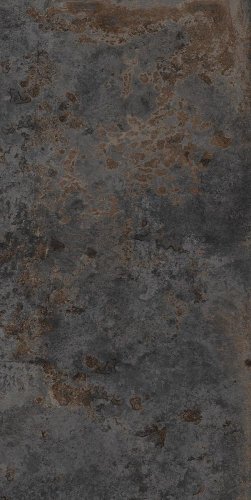 Керамогранит Etili Seramik ETI80542 Oxyde Carving Anthracite Rec. 60х120 черный матовый под металл