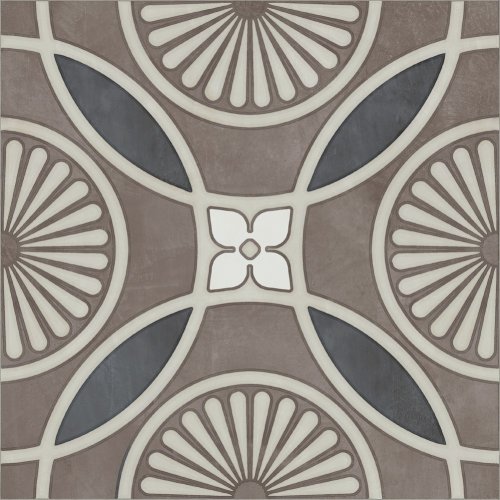 Декор Kerama Marazzi VT\A599\5301 Чементо 20x20 коричневый матовый с орнаментом / пэчворк