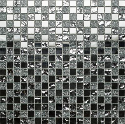 Мозаика Orro mosaic MIRAGE 30x30 серая глянцевая стеклянная, чип 15x15 квадратный