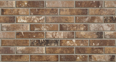 Керамогранит Rondine J85931 London Sunset Brick 25x6 коричневый глазурованный под кирпич / мозаику