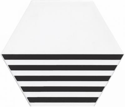 Декор Kerama Marazzi NT\B199\24001 Буранелли 23.1x20 черно-белый матовый с орнаментом