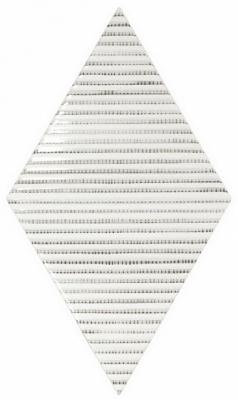 Декоративная плитка Equipe 22755 Rhombus 26.3x15.2 черная / белая глянцевая моноколор