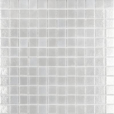 Мозаика Vidrepur С0004170 Shell № 563 White (на сетке) 31.7x31.7 белая глазурованная глянцевая перламутр, чип 25x25 квадратный