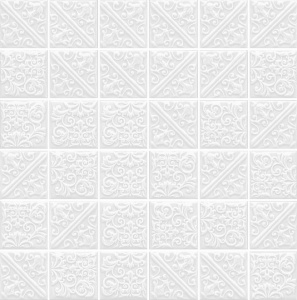 Настенная плитка Kerama Marazzi 21023 Ла-Виллет 30.1x30.1 белая глянцевая мозаика / узоры