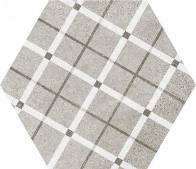 Керамогранит Equipe 22101 Hexatile Cement 17,5х20 серый натуральный с орнаментом