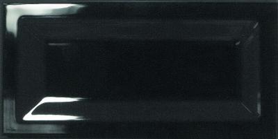 Настенная плитка Equipe 22001 Evolution Inmetro 15x7.5 черная глянцевая моноколор