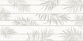 Настенная плитка Azori 507291101 Плитка Equadore Fern 1 31.5x63 белая глазурованная матовая классика