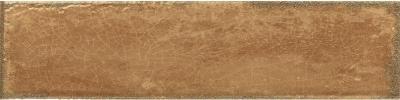 Настенная плитка Baldocer Maia wheat 7,5x30 коричневая глянцевая под камень