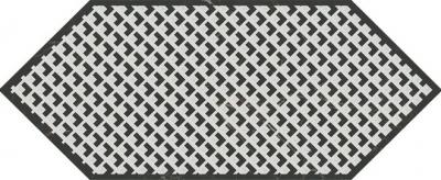 Декоративная плитка Kerama Marazzi HGD/A482/35006 Келуш 3 14х34 черно-белая глянцевая с орнаментом