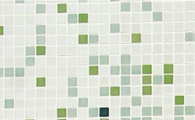 Мозаика Ezarri Растяжка Verde №2 49.5x49.5 белая глянцевая