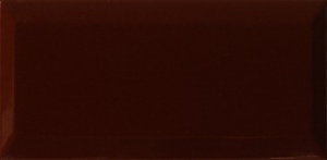 Настенная плитка Monopole 824 Marron Brillo Bisel 10x20 коричневая глянцевая 
