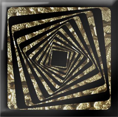Напольная вставка Роскошная мозаика ВБ 10 6.6x6.6 Квадрат золотая стеклянная