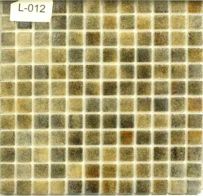 Мозаика Gidrostroy Glass Mosaic L-012 31.7x31.7 стеклянная светло-коричневая глянцевая, чип 25x25 квадратный
