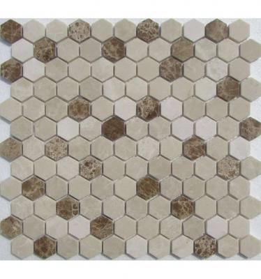 Мозаика FK Marble 30123 Hexagon Cream 29.5x28 бежевая полированная