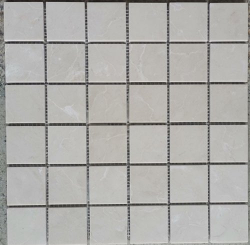 Мозаика Marble Mosaic Mosaic square 48X48 Royal Bottichino Mat 30.5x30.5 бежевая матовая под камень, чип 48x48 квадратный