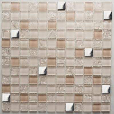 Мозаика Orro mosaic JASMIN 30x30 бежевая глянцевая, чип 23x23квадратный