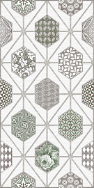Декоративная плитка Azori 587192002 Декор Devore Light Geometria 31.5x63 белая глазурованная матовая геометрия
