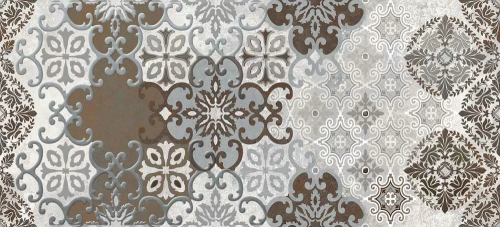 Настенная плитка Cersanit AMG451D Alrami 44x20 коричневая матовая с орнаментом