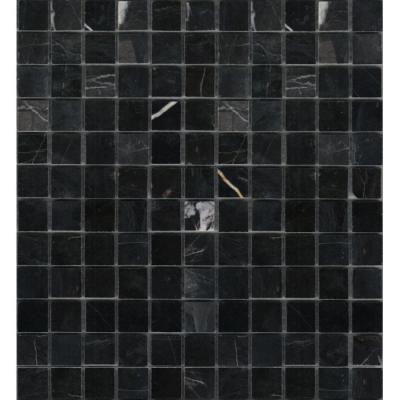 DAO-605-23-7 Nero Marquina мозаика мрамор черн полир 300х300 чип 23х23 (0,09м)