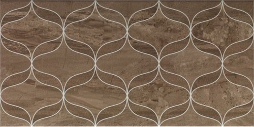Декор Vitra K927943 Ethereal Soft Brown Geometric Decor Glossy 30x60 коричневый глянцевый с узором