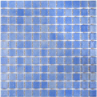 Мозаика Vidrepur 1043523 Colors 110 (на бумаге) 31.7х31.7 синяя глянцевая оттенки цвета, чип 25x25 квадратный