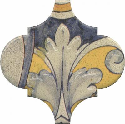 Декор Kerama Marazzi OP\A163\65000 Арабески котто 6.5x6.5 бежевый матовый флористика