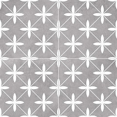 Напольная плитка Dualgres DG_CH_P_GR_N CHIC COLLECTION Poole Grey 45x45 белая / серая глазурованная матовая пэчворк