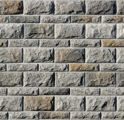 Камень искусственный White Hills 451-80+456-80 Тилл 11.5x12.5 / 24x12.5 / вариативный размер серый рельефный / матовый
