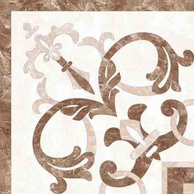 Напольная плитка Eurotile Ceramica Madeni Nelma 50x50 глазурованная глянцевая с орнаментом