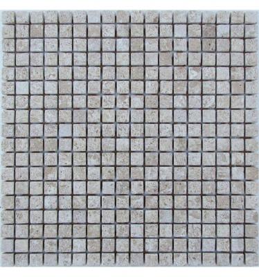 Мозаика FK Marble 35669 Classic Mosaic Travertine Latte 15-7T 30.5x30.5 бежевая матовая