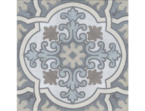 Декор Kerama Marazzi VT\A602\DD1736R Про Чементо обрезной 40,2x40,2 белый матовый с орнаментом / пэчворк
