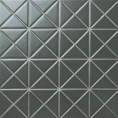 Мозаика Star Mosaic TR2-CH-P2 / С0003201 Albion Dark Olive 25.9x25.9 серая матовая геометрия, чип 40x60 мм треугольный