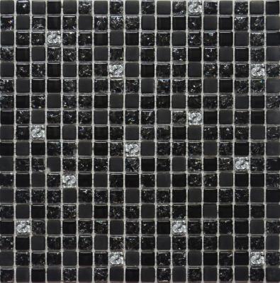 2022 мозаика микс черный колотый,черный матов,платина300х300 чип 15х15 (0,09м)