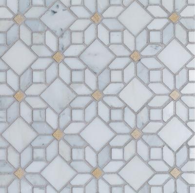 Мозаика Orro mosaic CAMOMILE POL 30.5x30.5 серая полированная, чип разноформатный
