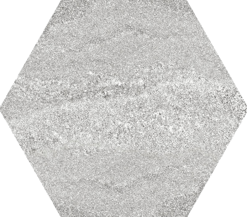 Керамогранит APE 35715 Soft Hexagon Pearl 23x26 серый матовый под камень