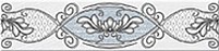 Бордюр Azori 583161001 Chateau Classic 20.1x4.7 серый матовый с орнаментом