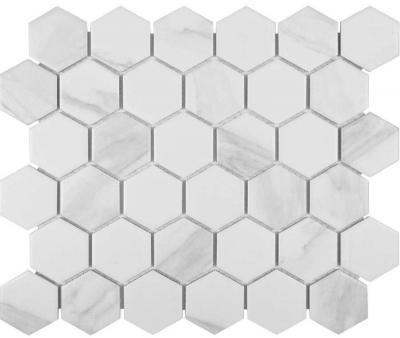 Porcelain Hexagon Carrara 51 мозаика керамическая 32.4x28.4