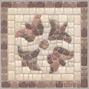 Напольная вставка Kerama Marazzi HGD\A240\SG1544L Пантеон 9.6x9.6 бежевая матовая мозаика / узоры