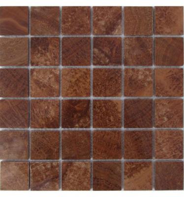 Мозаика FK Marble 35512 Classic Mosaic M072-48-6P 30.5x30.5 коричневая полированная