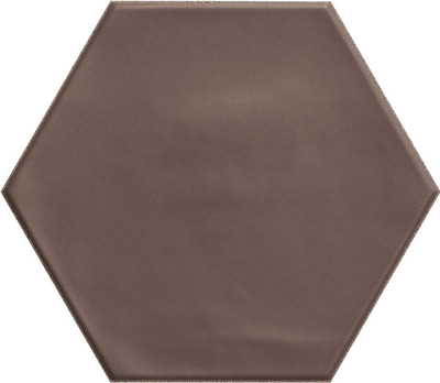 Керамогранит Ribesalbes Ceramica PT03151 Geometry Hex Brown Matt 17.3x15 коричневый матовый моноколор