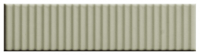 Настенная плитка 41zero42 4100686 Biscuit Strip Salvia 5x20 оливковая матовая 3D узор / полосы