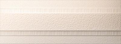 Бордюр Dualgres Descanso Gallery Cream 10x30 кремовый рельефный / матовый 3d узор