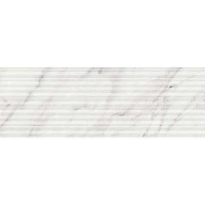 Настенная плитка Argenta С0004243 Terma Linea White 25x75 белая матовая под камень / полосы
