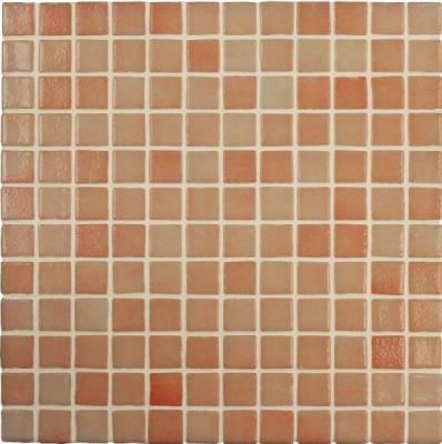 Мозаика Vidrepur Colors 806 салмон дымчатая (на сцепке) 31.7х39.6 коричневая глянцевая под мозаику